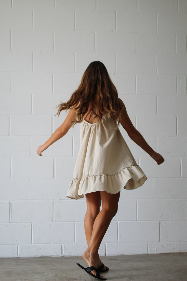 A Girl Wearing a flow dress